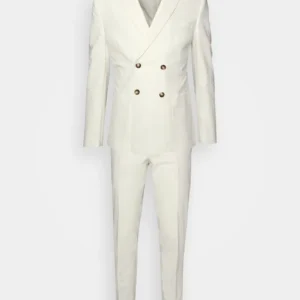 the fashion suit costume beige