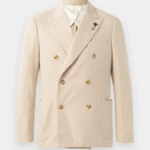 veste de costume beige
