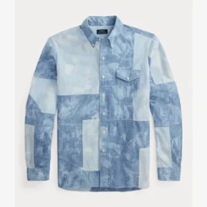 shirt chemise pieced chambray
