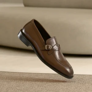 zign leather mocassins de ville brown