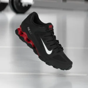 reax 8 chaussures fitness black/metallic silver coloured/university red